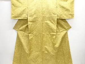 未使用品　墨流し模様織り出し十日町紬単衣着物